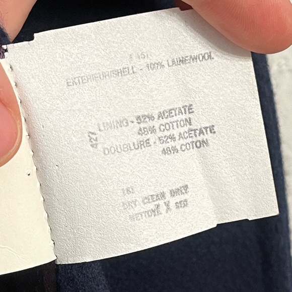 Vintage Fennelli Navy Wool Capelet Coat Women’s size 13/14 - Picture 8 of 15